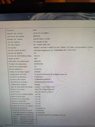 Ordenador de sobremesa Medion Multimedia PC Negro/