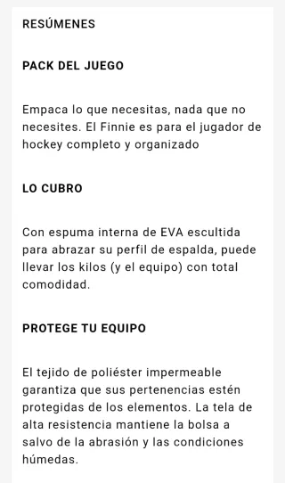 Mochila Gryphon Finnie Pesca/Hockey Negra