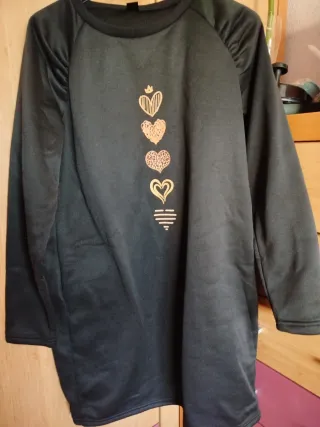 Vestido Sudadera Negro Talla L nuevo