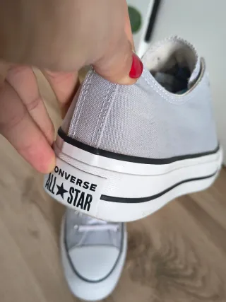 Converse con plataforma talla 41 color gris
