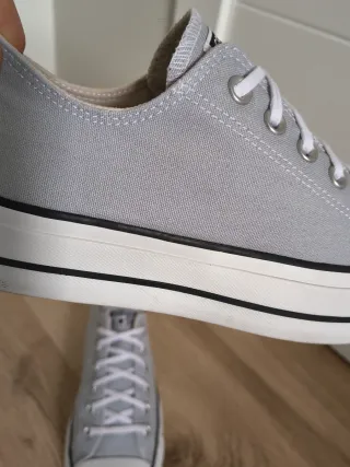 Converse con plataforma talla 41 color gris