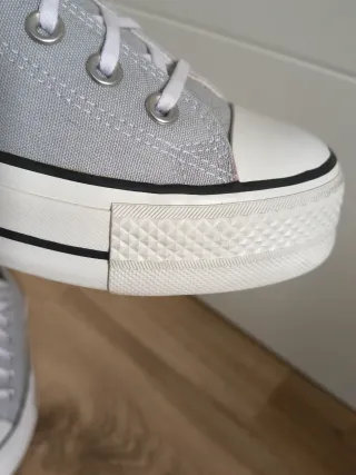 Converse con plataforma talla 41 color gris