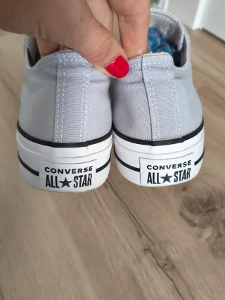 Converse con plataforma talla 41 color gris