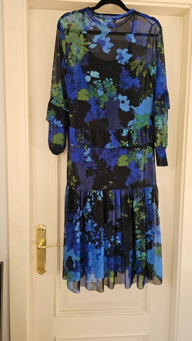Vestido Desigual floral azul y verde