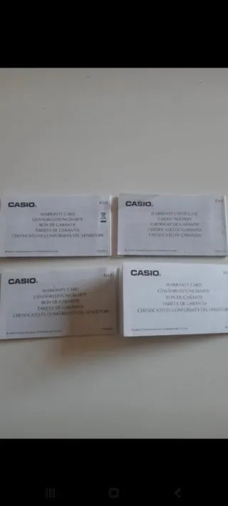 Garanzie Casio Orologi - 4 pezzi