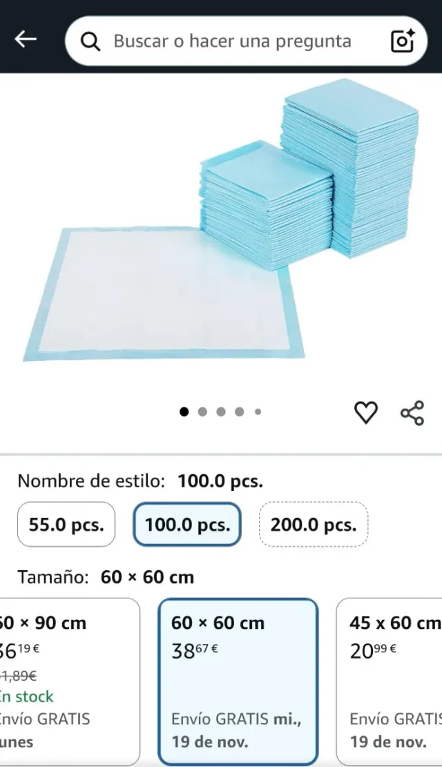 100 Empapadores 60x60 cm