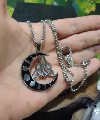 Colgante Luna Celta Vikingo Acero