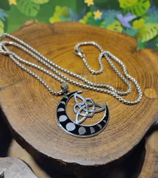Colgante Luna Celta Vikingo Acero