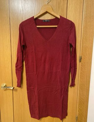 Vestido de punto Mango rojo