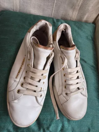 Zapatillas Dolce & Gabbana Blancas y Doradas