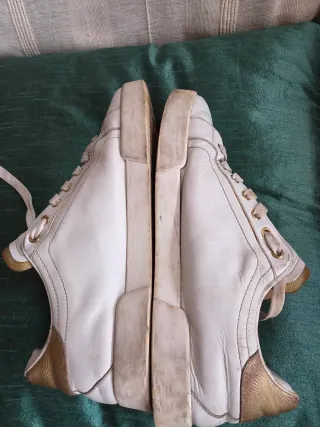 Zapatillas Dolce & Gabbana Blancas y Doradas