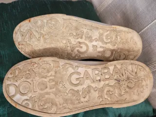 Zapatillas Dolce & Gabbana Blancas y Doradas