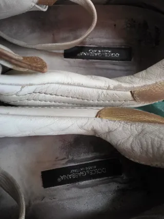 Zapatillas Dolce & Gabbana Blancas y Doradas