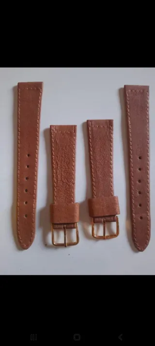 Cinturini vintage vera pelle marrone