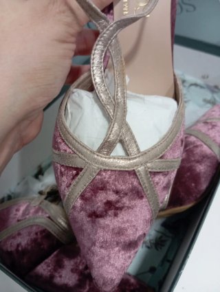 Zapatos Fiesta Ganzitos Mujer Rosa y Plata