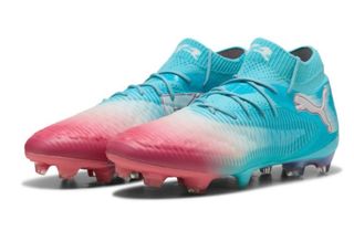 Chuteiras Puma Future 8 Ultimate FG Azul/Rosa