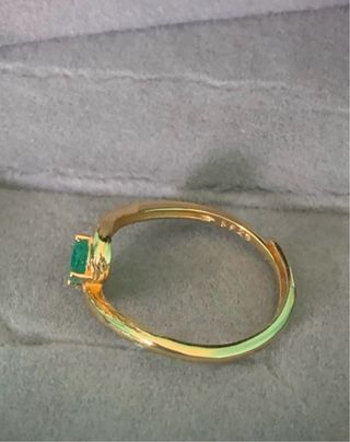 Anillo Esmeralda Natural Ovalada