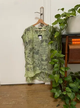 Túnica Grizas Seda XL Nueva