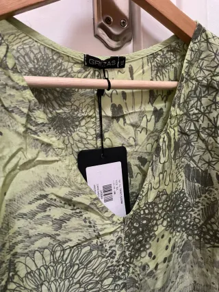 Túnica Grizas Seda XL Nueva