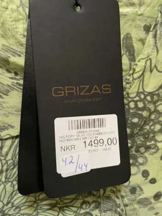 Túnica Grizas Seda XL Nueva