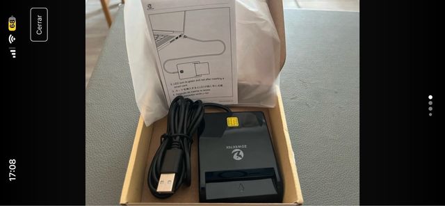 Lector DNI Electrónico ZOWEETEK Negro