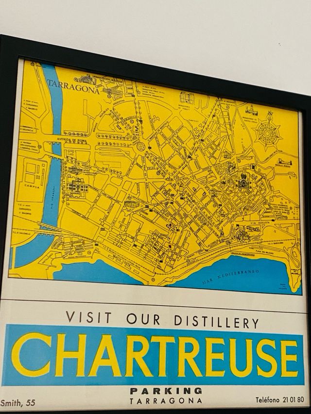 CHARTREUSE TARRAGONA CUADRO DE PUBLICIDAD ANTIGUA