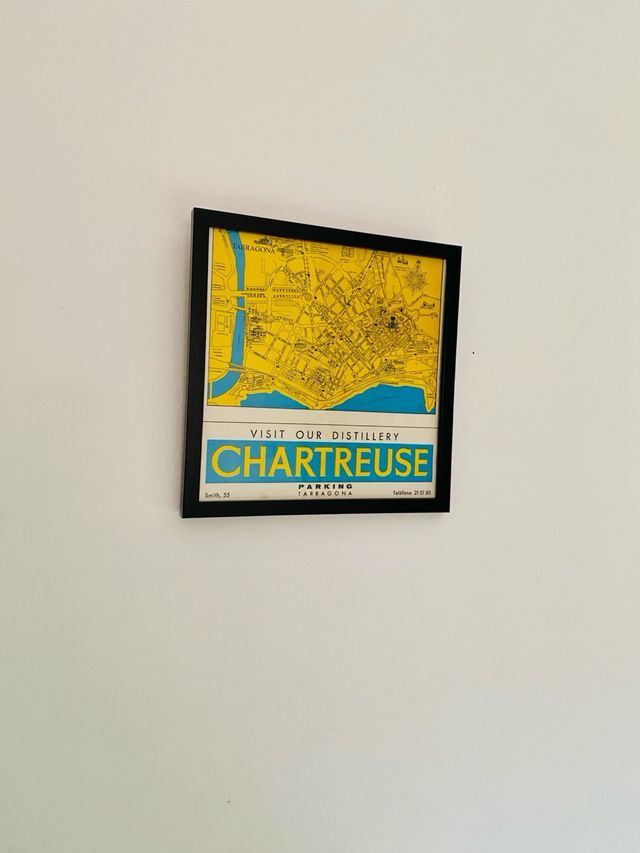 CHARTREUSE TARRAGONA CUADRO DE PUBLICIDAD ANTIGUA