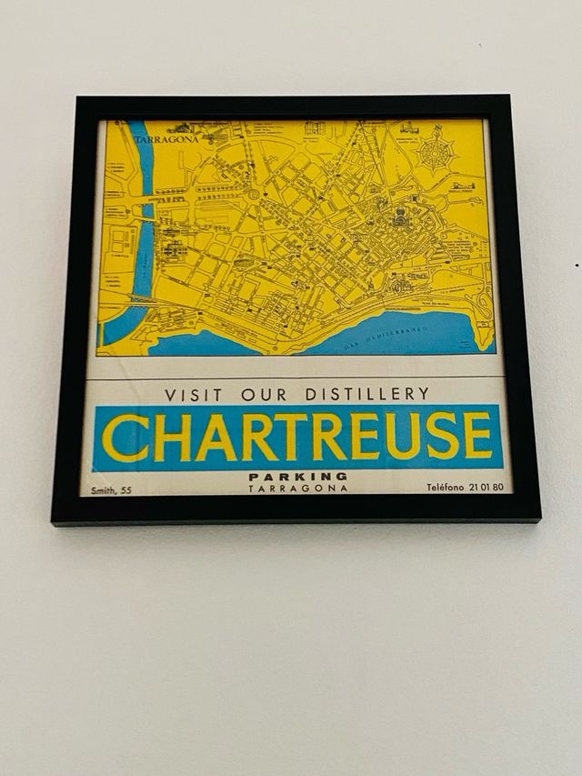 CHARTREUSE TARRAGONA CUADRO DE PUBLICIDAD ANTIGUA