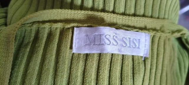 Maglione verde lime con scollo a croce