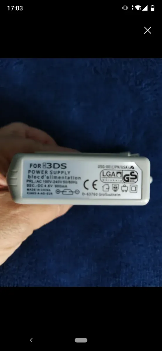 Cargador Nintendo 3DS y DSi