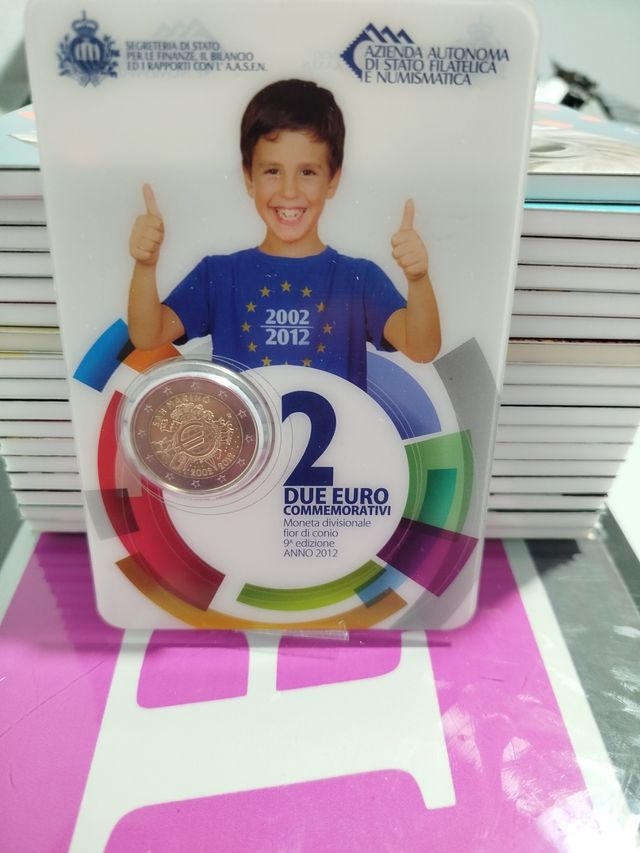 Moneda 2 Euros Conmemorativa San Marino 2012