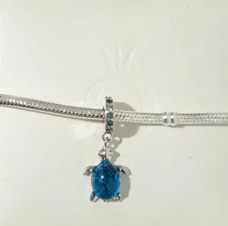 Charm Colgante Tortuga Azul Marina