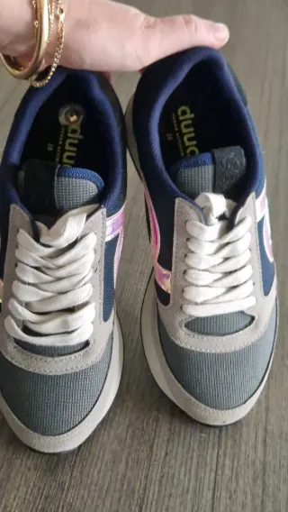 Zapatillas Duuo azul y gris