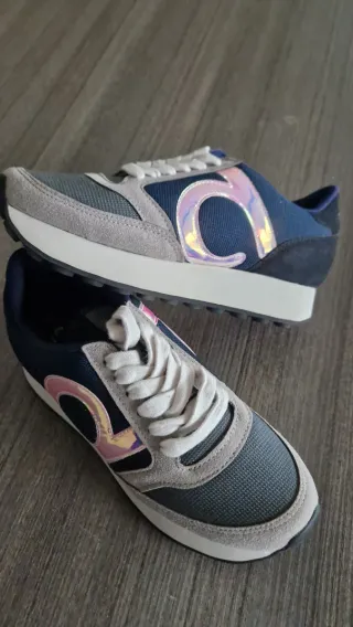 Zapatillas Duuo azul y gris