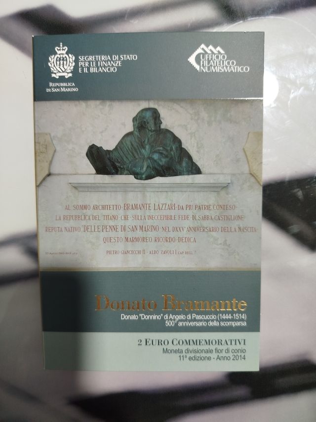 Moneda 2€ Conmemorativa San Marino 2014 Bramante