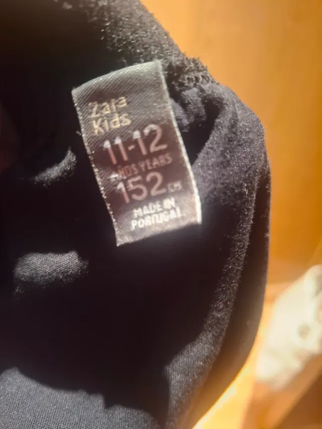 Falda plisada negra talla única