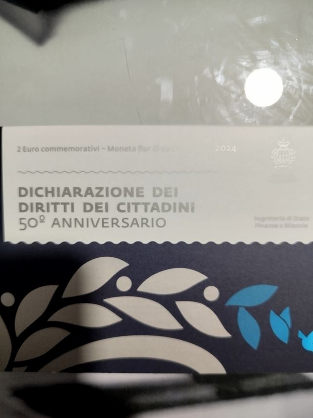 Moneda San Marino 2€ Derechos Humanos 2016