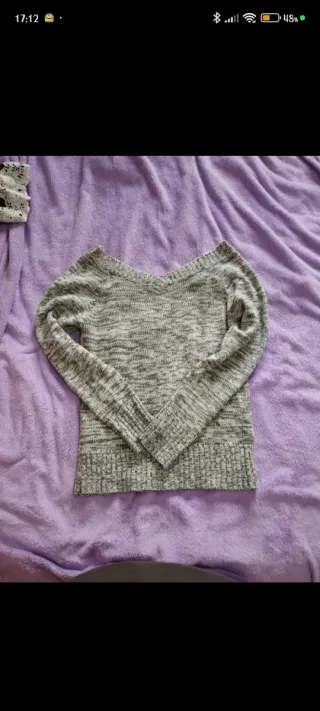 Maglioncino donna grigio melange