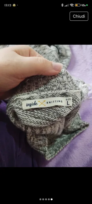 Maglioncino donna grigio melange