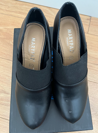 botines negros con tacon marypaz