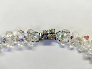 Collar Vintage Cristales Irisados