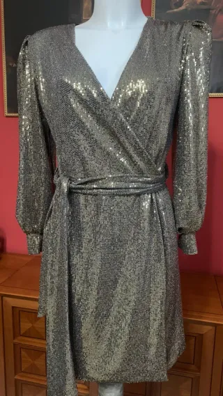 Vestito elegante ECO oro/argento TG S