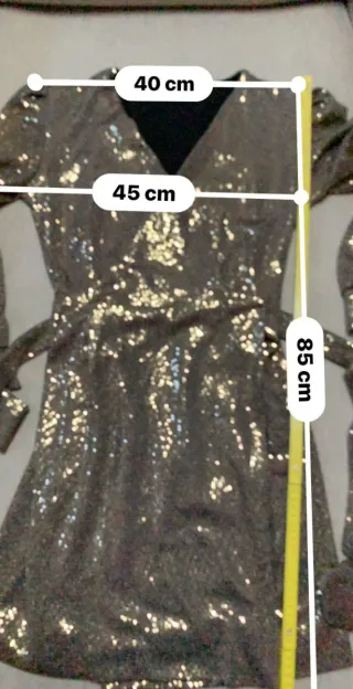 Vestito elegante ECO oro/argento TG S