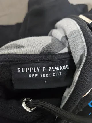 Conjunto Sudadera y Pantalón Supply Negro/Azul