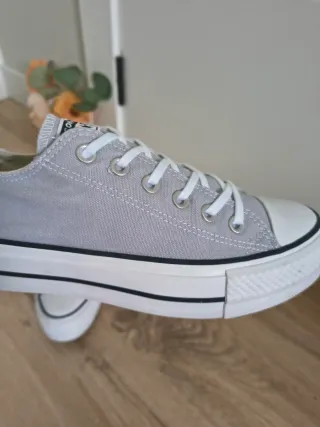 Converse con plataforma talla 39 color gris