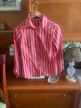Camisa Gonnella T 40 Rayas Rojas y Blancas