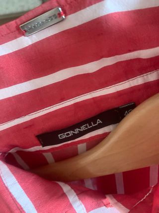 Camisa Gonnella T 40 Rayas Rojas y Blancas
