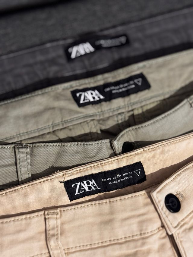 Pantaloni Zara Beige e Verde Oliva
