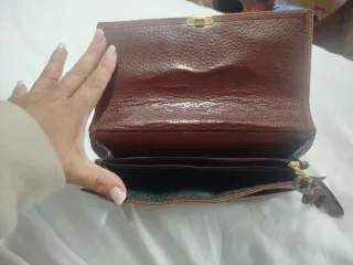 Bolso de mano  piel marrón