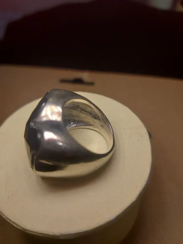 Anillo Oso Negro plateado